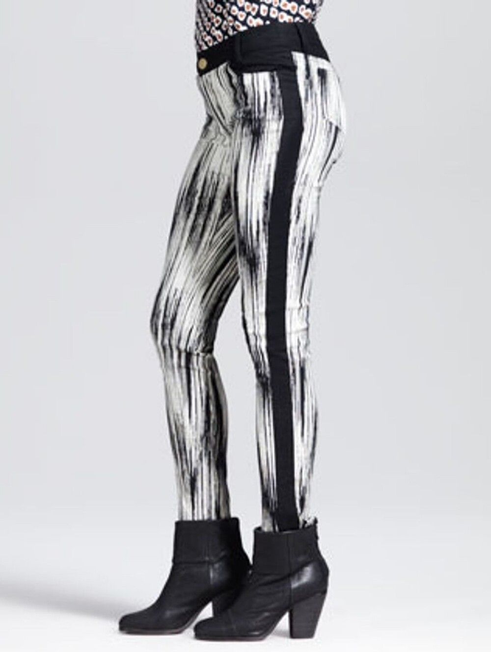 Derek Lam 10 Crosby Jeans Black & White Size 2 NEW